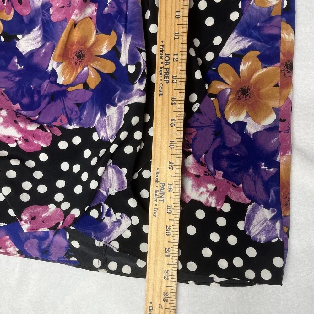 Yoana Baraschi‎ Anthropologie Floral Polka Dot Pencil Skirt Women's 2 Purple